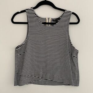 Banana Republic cropped striped tank M